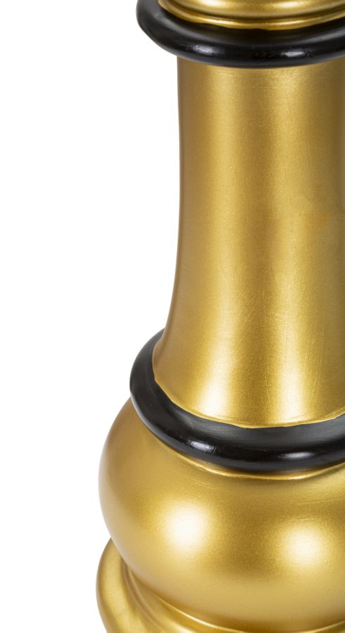 Schachkönigin in Gold und Schwarz - Eleganz und Stil cm ø 15x50