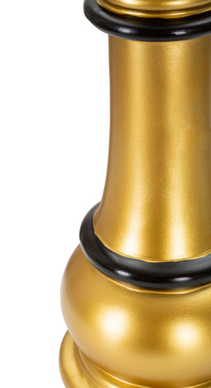 Schachkönigin in Gold und Schwarz - Eleganz und Stil cm ø 15x50