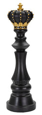Chess King in Black and Gold Ø 14x50 cm