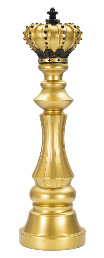 König der Schachfiguren Gold und Schwarz Ø 14x50 cm