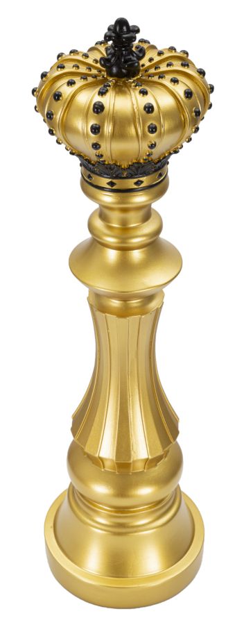 König der Schachfiguren Gold und Schwarz Ø 14x50 cm