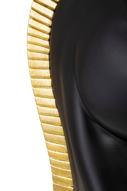 Black Chess Knight with Gold Trim cm Ø 18.5x50