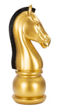 Chess Knight in Gold and Black - Display Elegance 18.5x50 cm