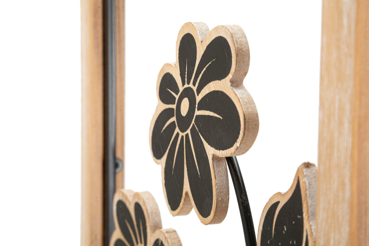 3D Decorative Panel in Iron and Wood Girish - 30x2.5x60 cm