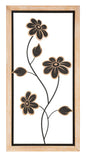 Girish Iron and Wood Art Panel - 30x2.5x60 cm