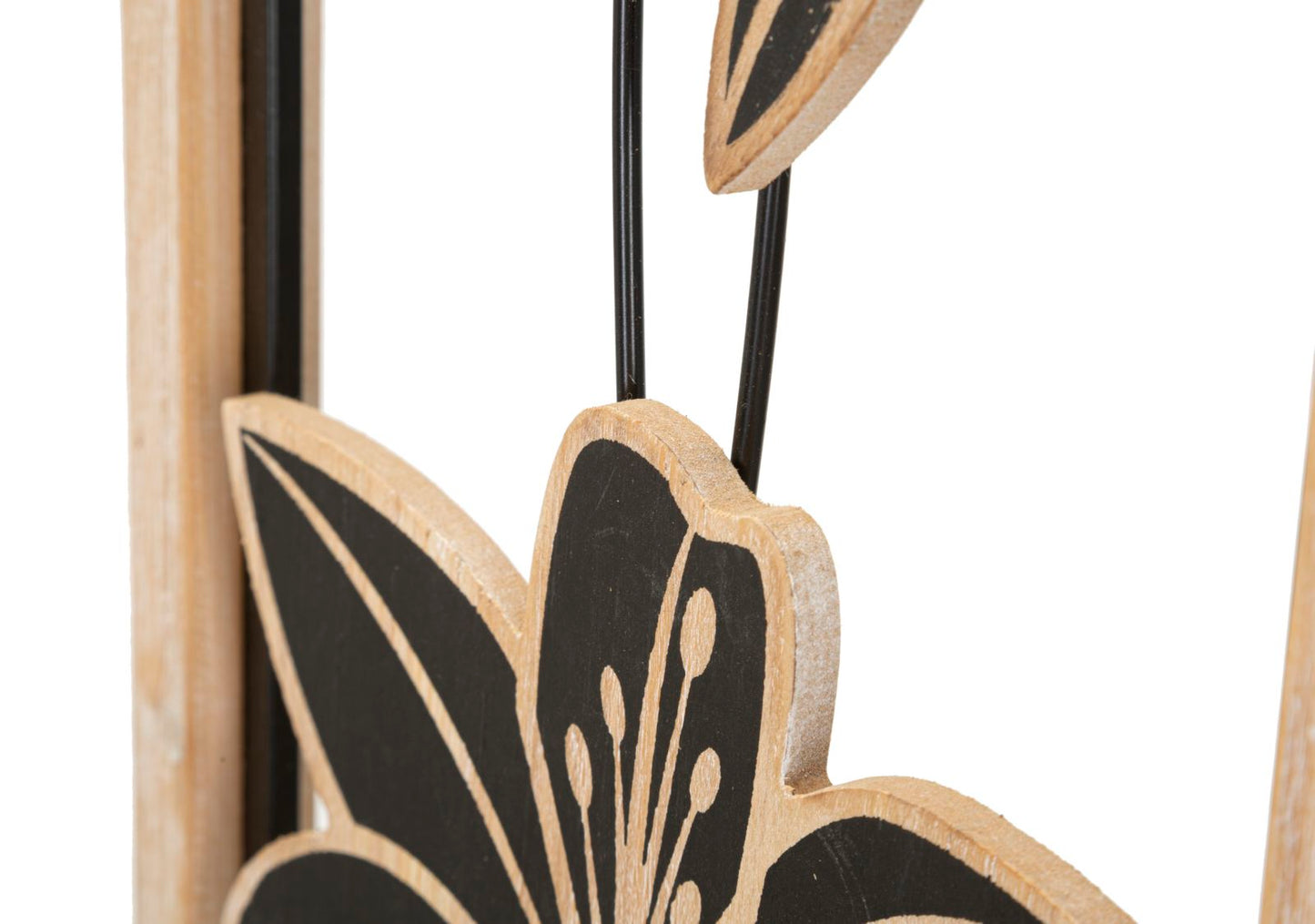 Pannello Decorativo in Ferro e Legno Koman -b- cm 26x2,5x60