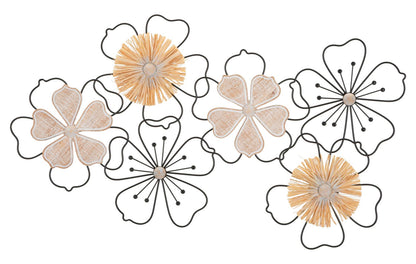 Pannello Decorativo 3D Itis in Ferro e Legno cm 75x3,5x42