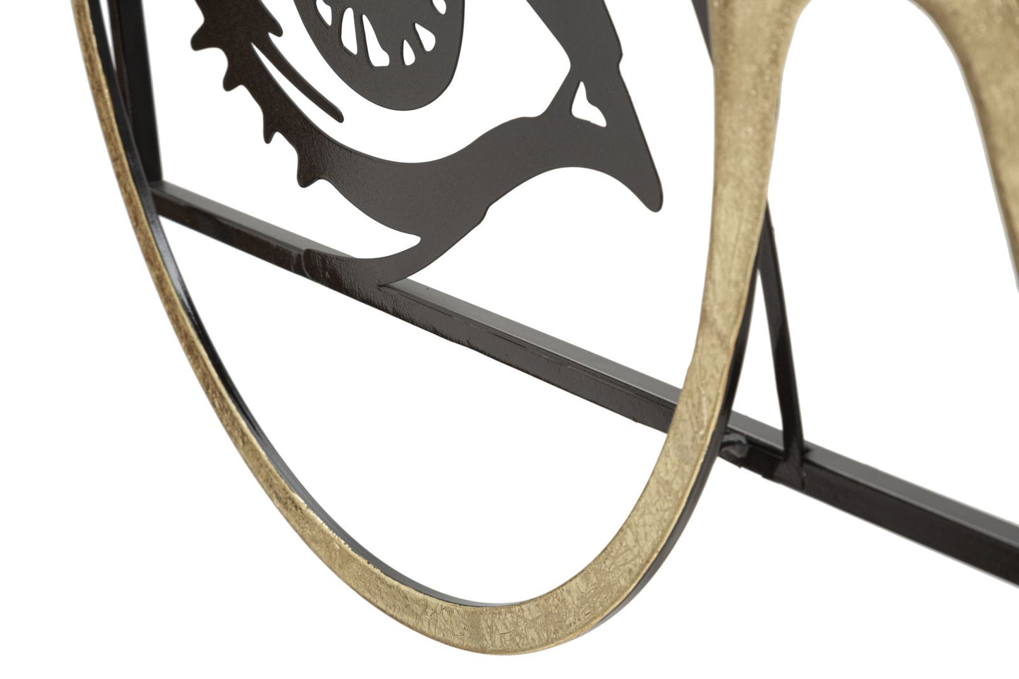 Dekoratives Eisenpaneel mit goldener Brille 89,5x3,8x41,3 cm