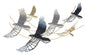 Decorative iron panel with birds in flight 90.8x6.4x50.8 cm