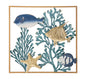 Marine Themed Decorative Iron Panel cm 50.2x3.8x50.2