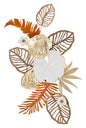 Decorative Iron Panel Bouquet Style 50.8x7x87 cm