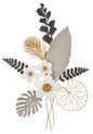 Floral metal decorative panel 71x4x96.5 cm