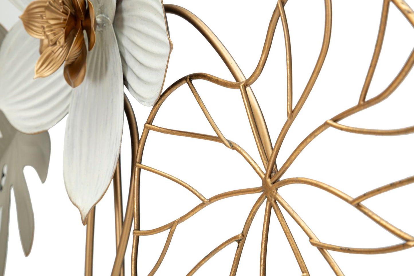 Pannello decorativo in metallo floreale cm 71x4x96,5