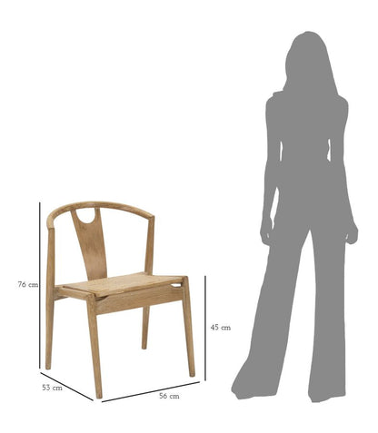 Japanischer Stuhl – 2er-Set 56x53x76 cm