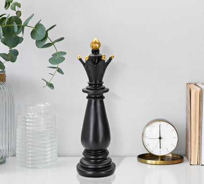 Elegante Läufer, Schwarz und Gold, cm ø 12,5x38,5
