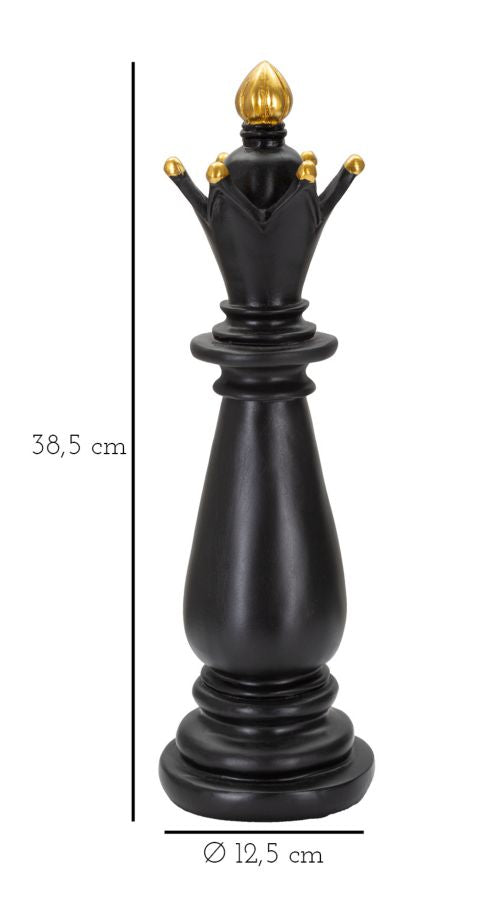 Elegante Läufer, Schwarz und Gold, cm ø 12,5x38,5