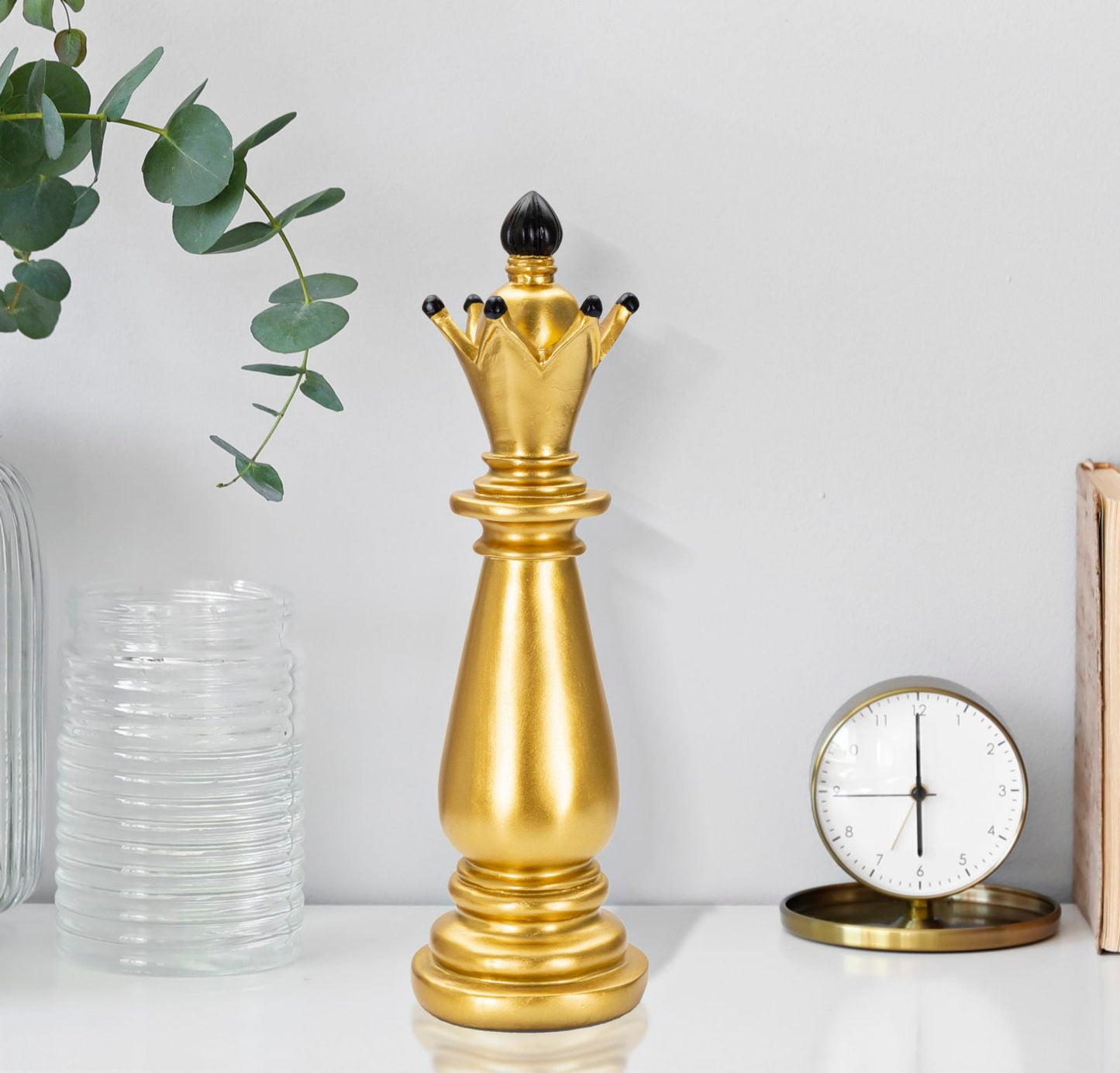 Eleganter Läufer in Gold und Schwarz Ø 12,5 cm, Höhe 38,5 cm