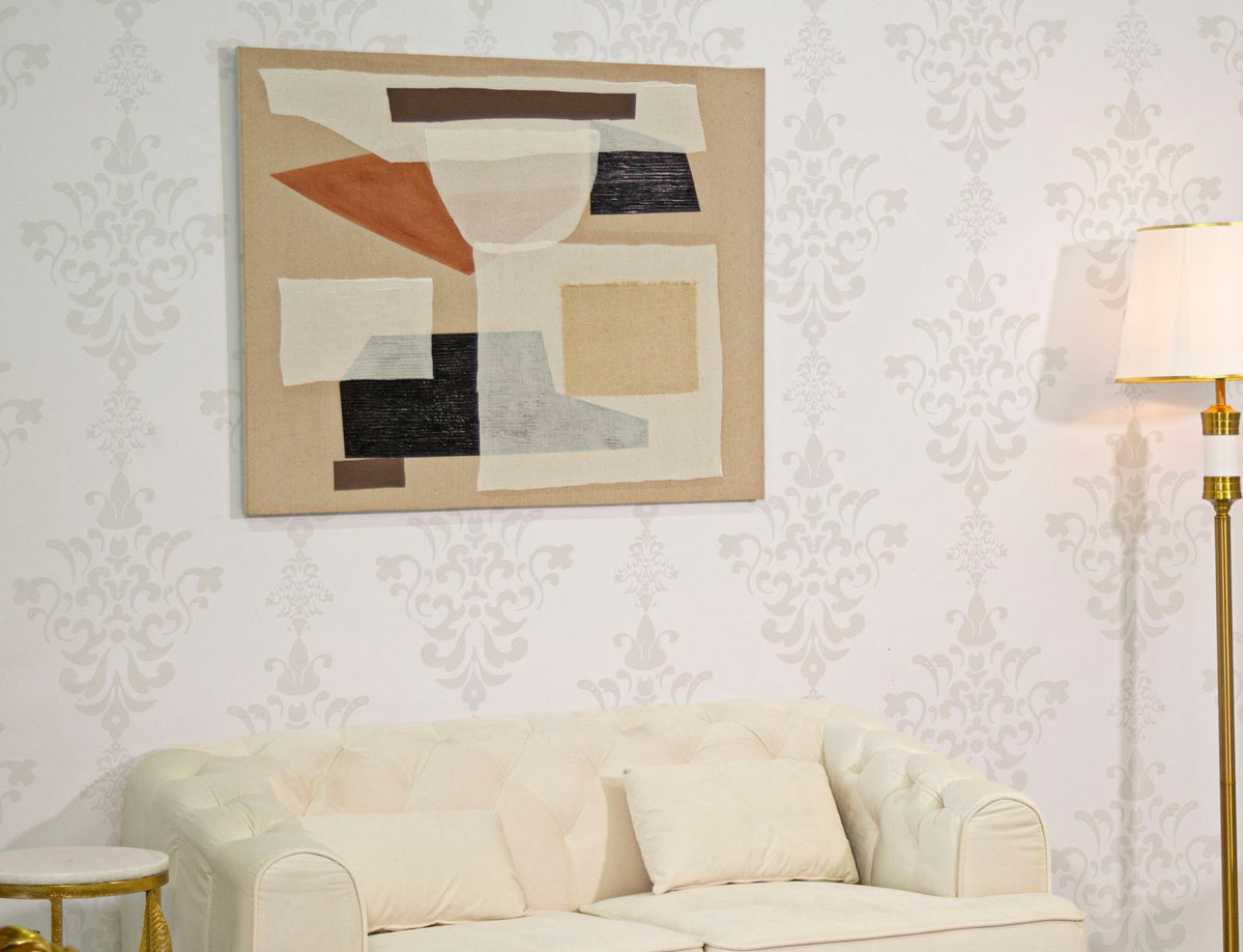 Abstract Painting on Canvas Redy - 80x2.8x100 cm