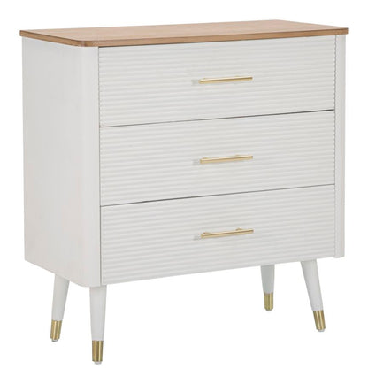 Kommode Matera Elegant mit 3 Schubladen und brauner Holzplatte