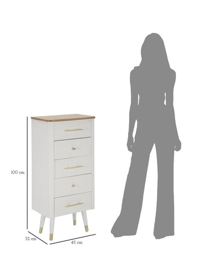 Elegante Kommode Matera 45x32x100 cm