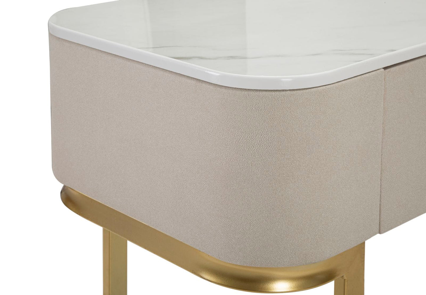 Elegante Konsole mit 3 Schubladen und Platte in Marmoroptik 100x40x80 cm