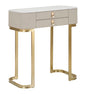 Elegant Console Table with 2 Drawers and Faux Marble Top 70x40x80 cm