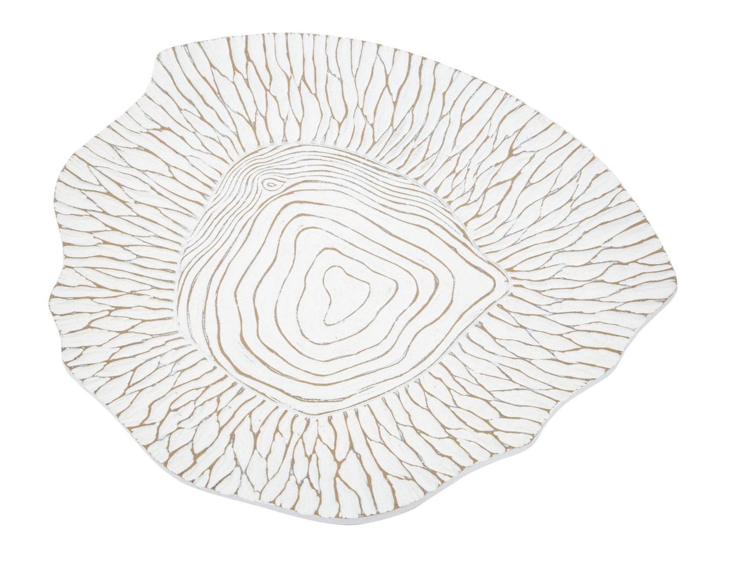 Piatto portaoggetti in resina con design irregolare cm 37x34x6
