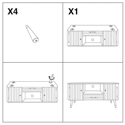 TV-Möbel Matera 117x40x60 cm mit elegantem und funktionalem Design