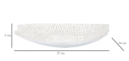Piatto portaoggetti in resina con design irregolare cm 37x34x6