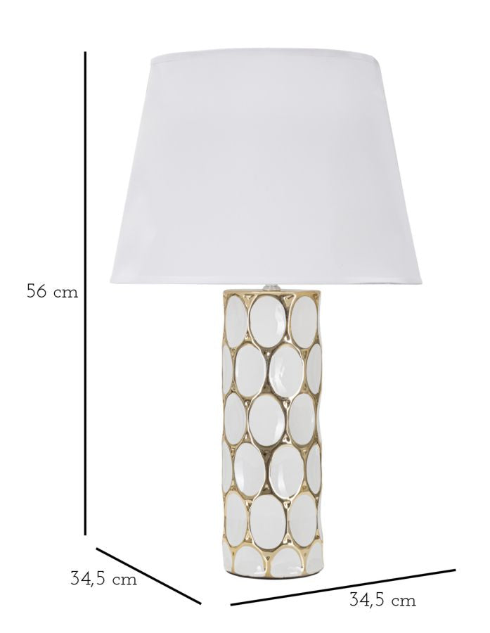 Elegante Tischlampe Glam Carv ø 34,5x56 cm