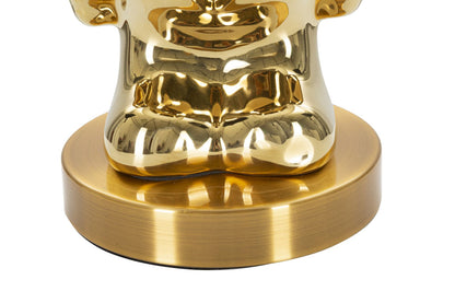 Tischleuchte goldener Teddybär Ø 30x54 cm
