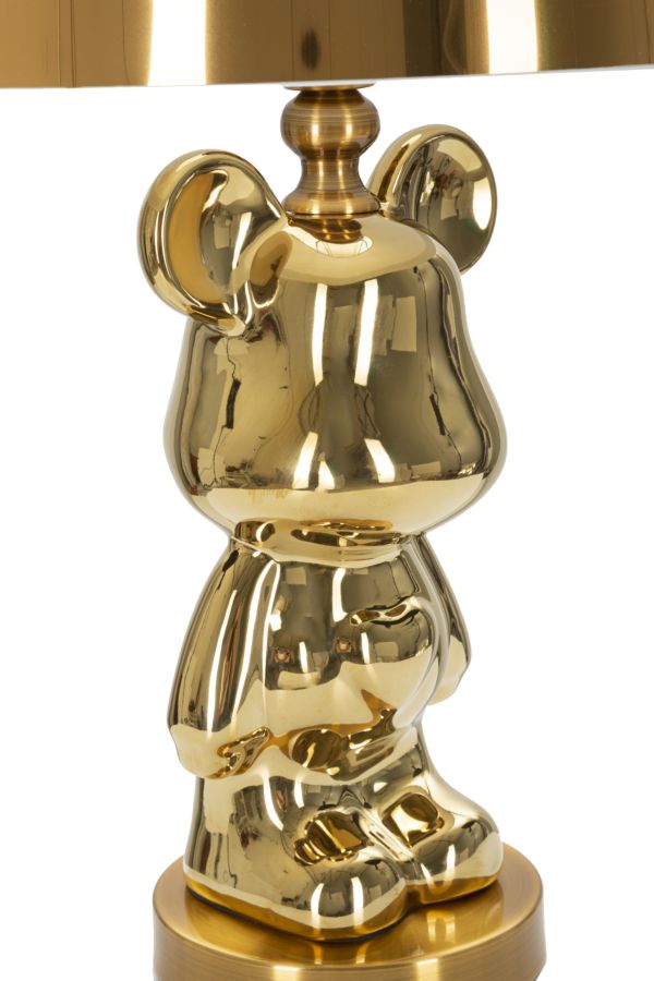 Tischleuchte goldener Teddybär Ø 30x54 cm