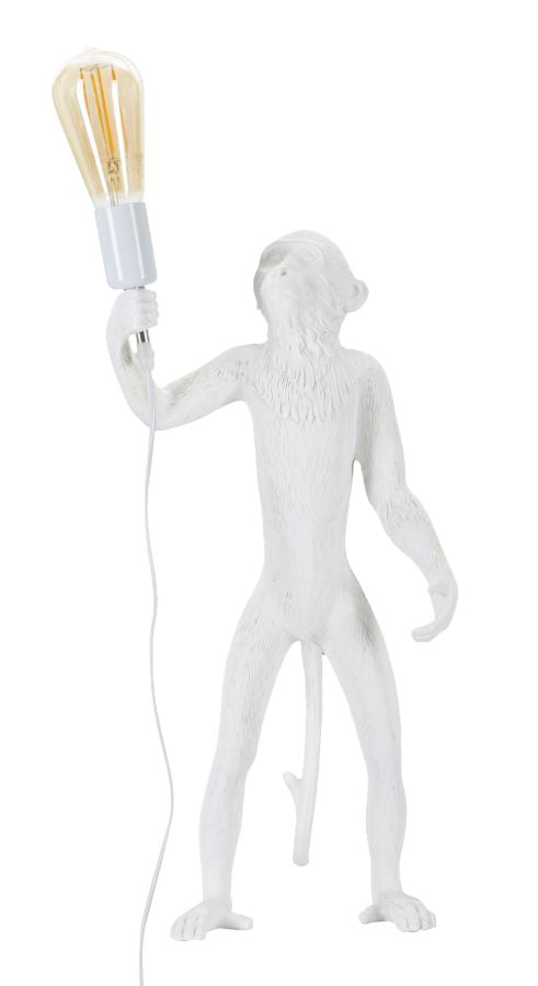 Tischleuchte Monkey aus weißem Harz cm ø 26x34x55