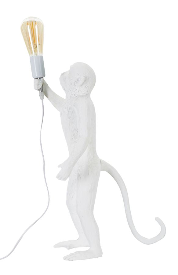 Tischleuchte Monkey aus weißem Harz cm ø 26x34x55