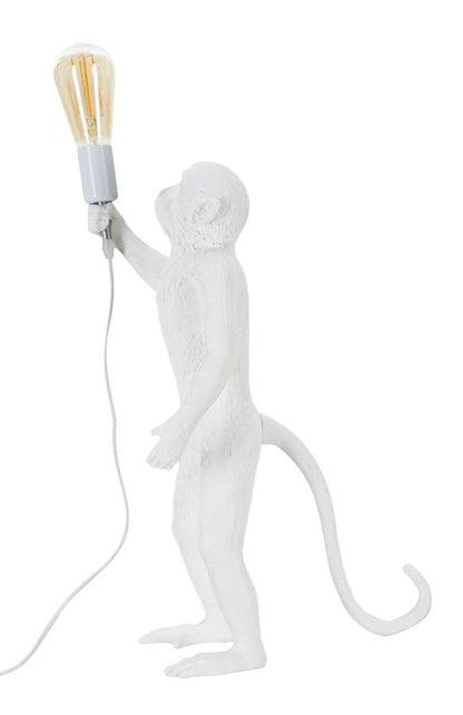 Tischleuchte Monkey aus weißem Harz cm ø 26x34x55