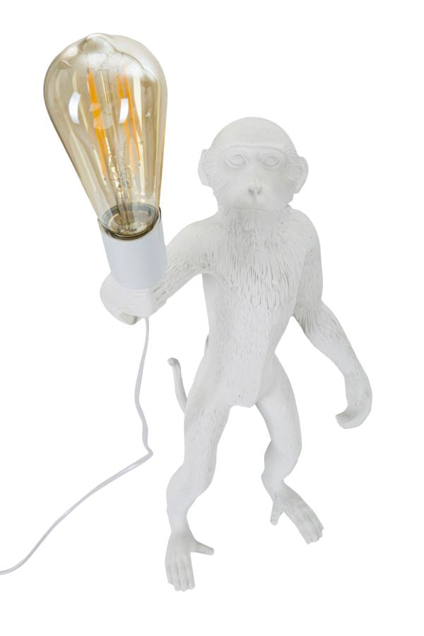 Tischleuchte Monkey aus weißem Harz cm ø 26x34x55