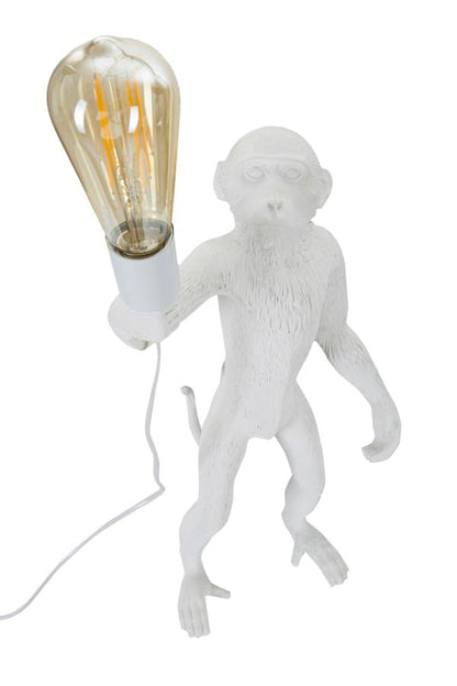Tischleuchte Monkey aus weißem Harz cm ø 26x34x55