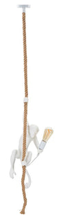 White resin monkey chandelier cm ø 27x32x60