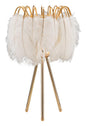 Table Lamp with Feather Lampshade - Ø 40 cm, Height 60 cm