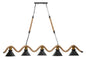 Modern Cup/Rope Chandelier with 5 Lights 130x20x80 cm
