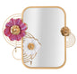 Lovis Wall Mirror 75x9.5x64.1 cm with Floral Decorations