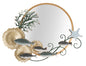 Decorative Wall Mirror with Marine Theme 88.9x7.6x65.4 cm