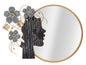 Elegant wall mirror with floral frame 81.9x7x61 cm