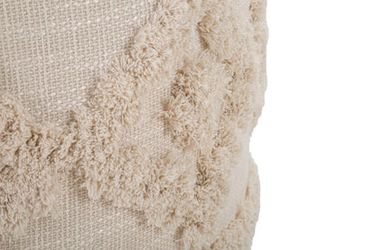 Eleganter Pouf aus Damast Ø 40x40