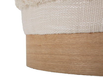 Eleganter Pouf aus Damast Ø 40x40
