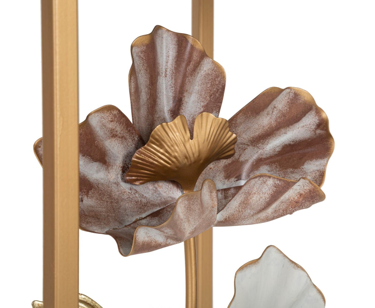Pair of Elegant Flower Side Tables 36x36x70 cm and 30x30x60 cm