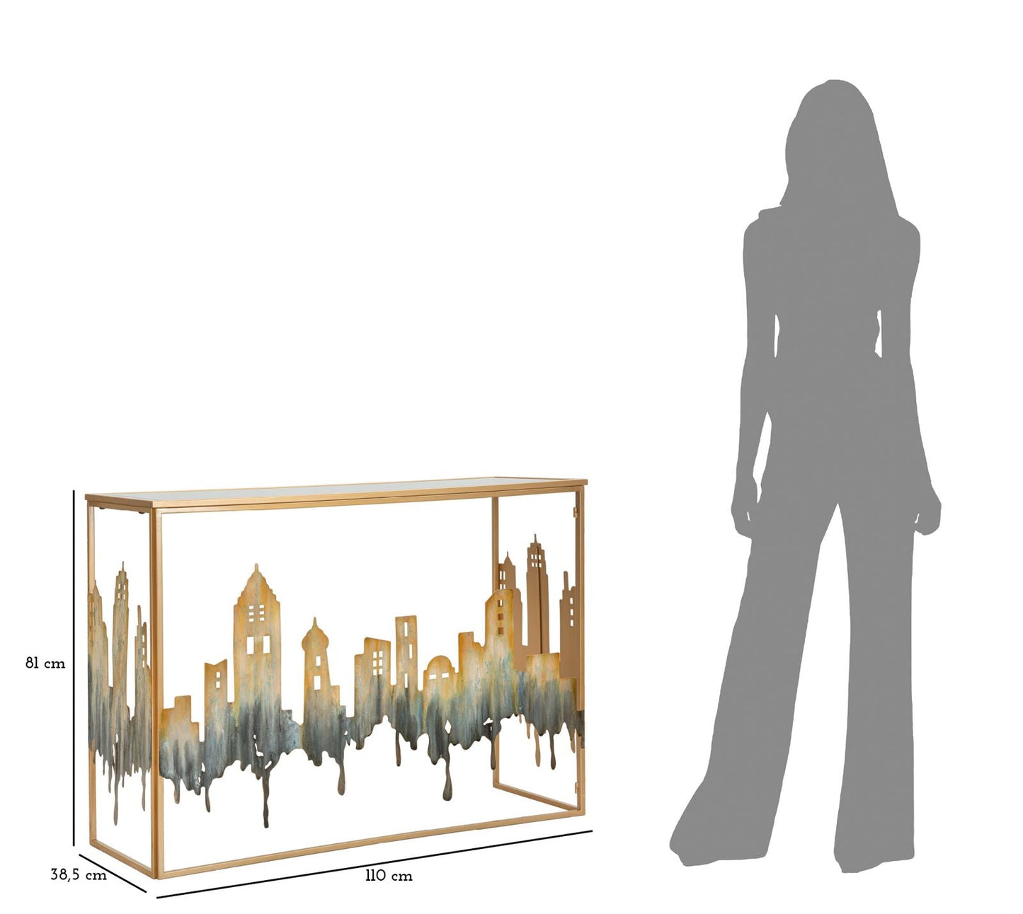 Elegante Konsole City 110x38,5x81 cm