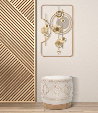 Eleganter Pouf aus Damast Ø 40x40