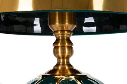 Lampada da Tavolo Elegante Blu e Oro ø 30x53 cm