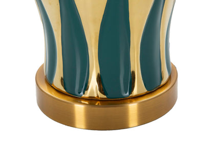 Lampada da Tavolo Elegante Blu e Oro ø 30x53 cm